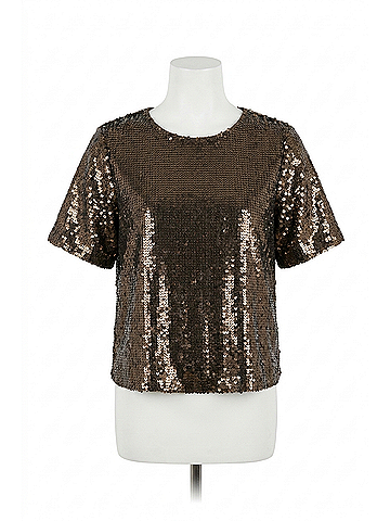 Rag & Bone Lucy Sequin Tee in Coffee (view 1)