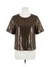 Rag & Bone Brown Lucy Sequin Tee in Coffee Size S - photo 1