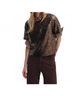Rag & Bone Brown Lucy Sequin Tee in Coffee Size S - photo 2