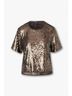 Rag & Bone Brown Lucy Sequin Tee in Coffee Size S - photo 6