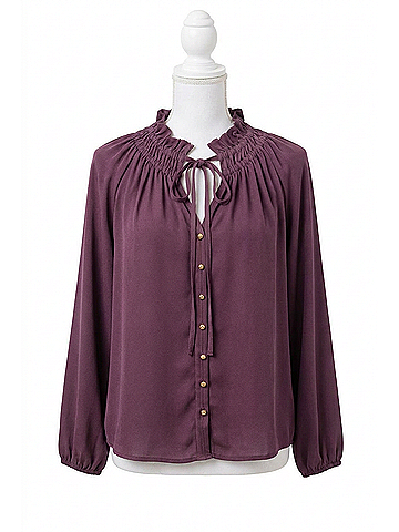 Joy Joy Peasant Blouse in Mulberry (view 1)