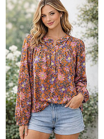 Joy Joy Pull Over Top in Wildflower (view 2)