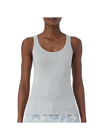 Closed Women's Pure Cotton Tank Top in Light Grey Melange (view 2)