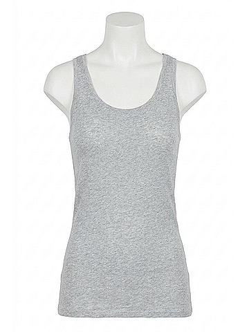Closed Women's Pure Cotton Tank Top in Light Grey Melange (view 1)