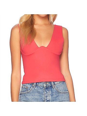 Susana Monaco Underwire Tank Top in Framboise (view 2)