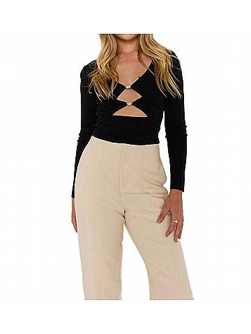 Minkpink Saylor Knit Top in Black (view 2)