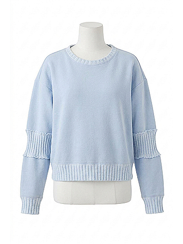 Vintage Havana Vintage Fleece Crew Sweatshirt in Lake Blue (view 1)