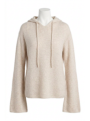 Brochu Walker Cashmere Seamless Hoodie in Mist Melange (view 1)