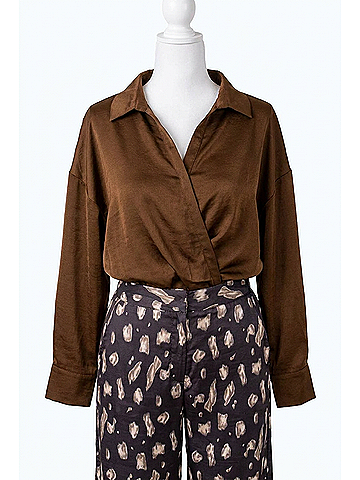 Glam Maple Leaf Blouse in Brown (view 1)