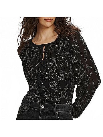 Veronica Beard Marlena Beaded Blouse in Black (view 2)