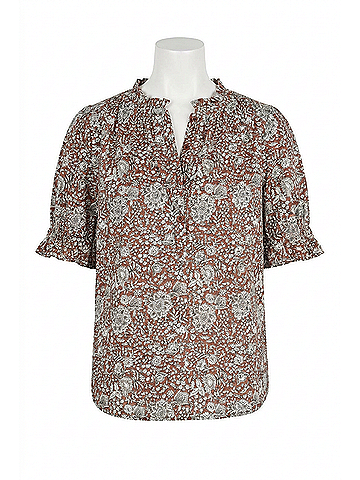 Apiece Apart Los Altos Top in Clay Floral (view 1)