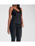 Elan Solid Black Sofia Cowl Neck Cami in Black Size M - photo 2