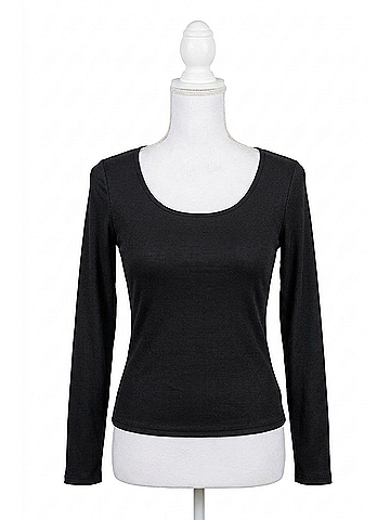 Mittoshop Can You Believe It Basic Top in Black (view 1)