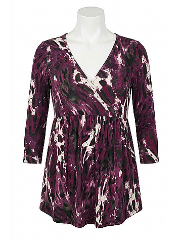 Honeyme Livin' The Life Babydoll Top in Plum (view 1)
