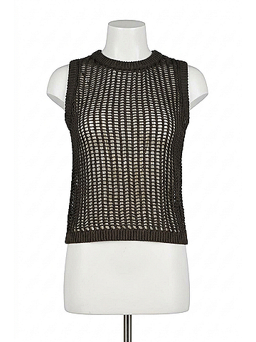 Bishop + Young Women's Huttan Knit Tank Top in Olive (view 1)
