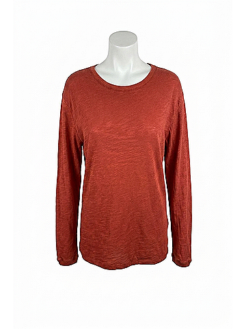 Elliott Lauren Long Sleeve Tee in Rust (view 1)