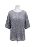 Bishop + Young Silver Miley Sequin Boyfriend Tee in Silver Size S - photo 1