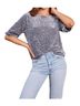 Bishop + Young Silver Miley Sequin Boyfriend Tee in Silver Size S - photo 3