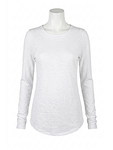 Elliott Lauren Carter Crew Tee in White (view 1)