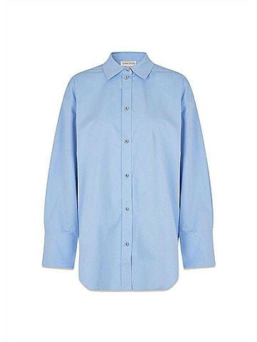 STINE GOYA Mia Oversized Button Long Sleeve Shirt in Hydrangea (view 1)