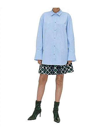 STINE GOYA Mia Oversized Button Long Sleeve Shirt in Hydrangea (view 2)