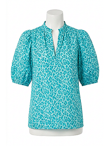 Tyler Boe Jenna Cotton Top in Capri Animal (view 1)