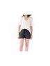 Mittoshop Solid White Flutter Sleeve Tie Front Top in Ivory Size M - photo 5
