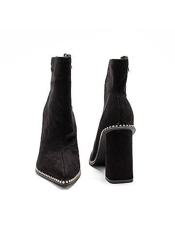 Bar III Women's Layneef Studded Block Heel Bootie in Black Mc (view 2)