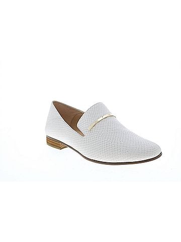 Clarks Women's Pure Viola Trim Leather Loafers in White Snake (view 2)