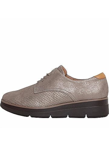 Clarks Women's Shaylin Lace Up Oxfor Shoes in Platinum (view 2)