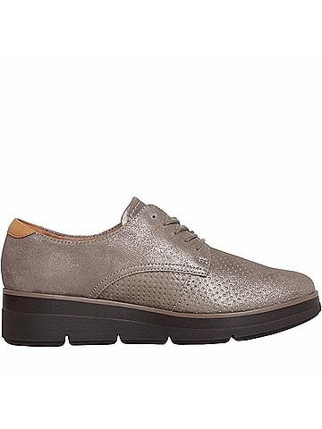 Clarks Women's Shaylin Lace Up Oxfor Shoes in Platinum (view 1)