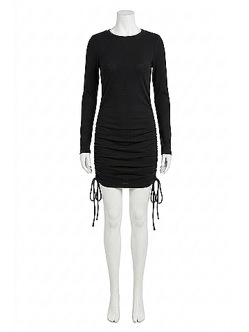 Mittoshop Kimberly Ruched Detail Cut Out Back Mini Dress in Black (view 1)
