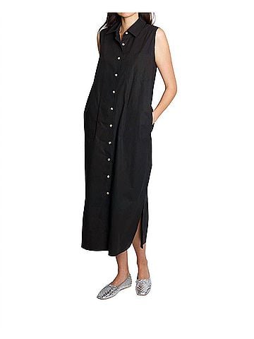 DONNI Pop Sleeveless Dress in Jet (view 2)