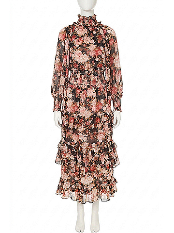 Elliatt Sonvia Maxi Dress in Pink Multi (view 1)