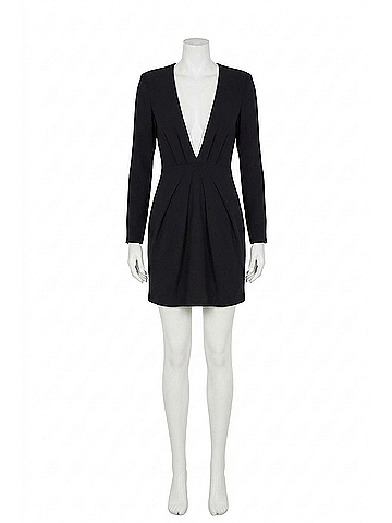The Kooples Glam V-Neck Dress in Black (view 1)