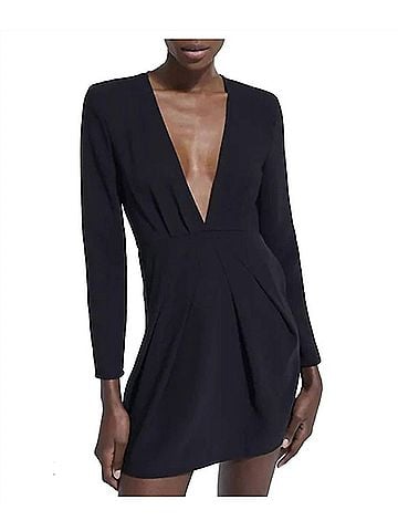 The Kooples Glam V-Neck Dress in Black (view 2)