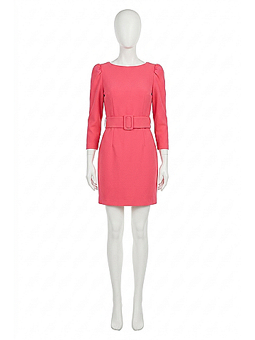 Milly Clare Puff Dress in Pink (view 1)