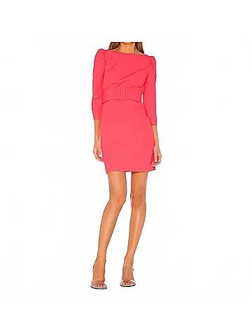 Milly Clare Puff Dress in Pink (view 2)