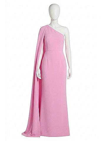 Rebecca Vallance Women's Odetta One Shoulder Gown in Pink (view 1)