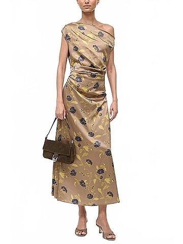 STAUD Phare Silk Dress in Vintage Floral (view 2)