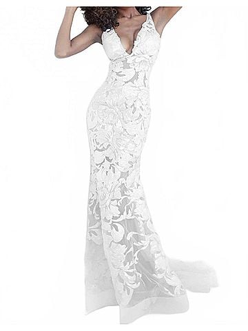 Jovani Women's Prom Dress in White (view 2)