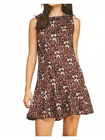Pinch Babette Mini Dress in Leopard (view 2)
