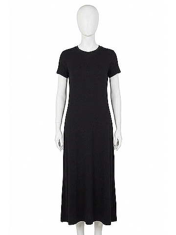Sugarlips Joplin Jersey Knit Midi Shirt Dress in Black (view 1)