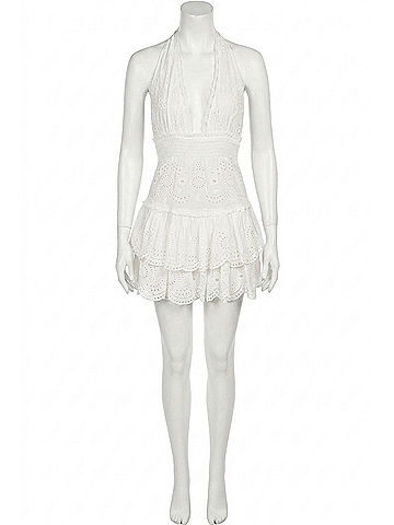 LoveShackFancy Women's Janea Dress in Optic White (view 1)
