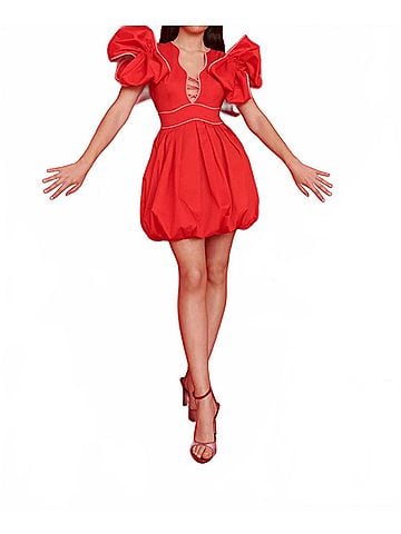 CeliaB Orbit Mini Dress in Red (view 2)