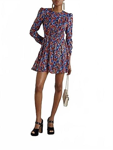 Saloni Blythe-B Mini Dress in Quail Sky (view 2)