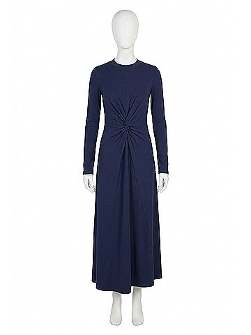 Apiece Apart Long Sleeve Volta Midi Dress in Navy (view 1)