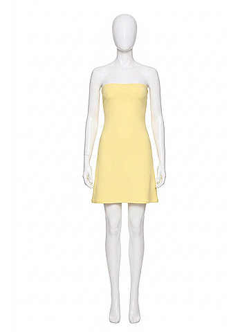 Susana Monaco Tube Flare Dress in Lemon Zest (view 1)