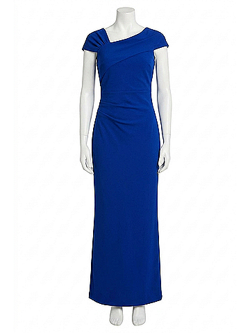 Alex Evenings Rhinestone Cap Sleeve Gown in Royal Blue (view 1)