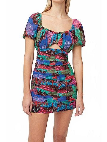 Rhode Clara Enchanted Woods Mini Dress in Multi (view 2)